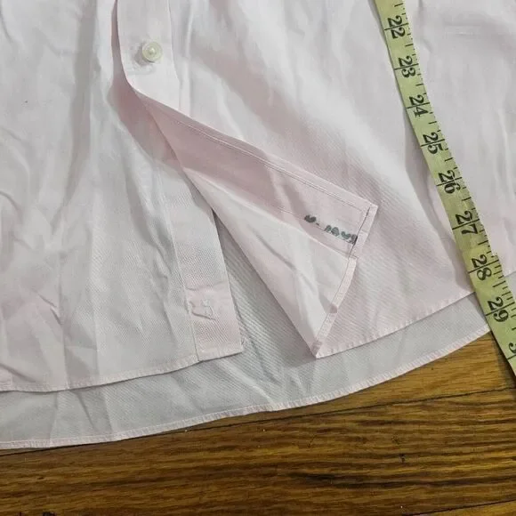 Charles Tyrwhitt Slim Fit Shirt Size 16 Button-Up Pink - Picture 4 of 5